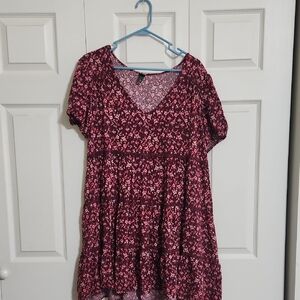 Wild Fable Red Sundress V-Neck Short Sleeve